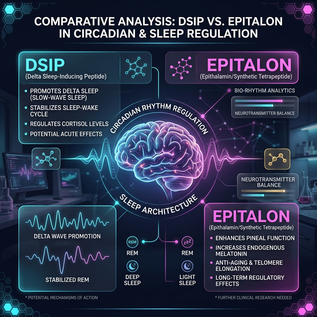 DSIP vs Epitalon Circadian Rhythm Control