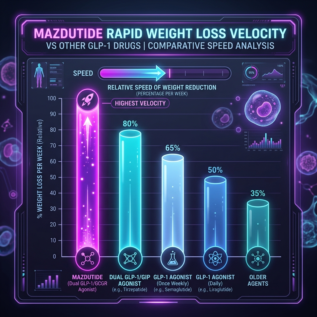 Mazdutide: Fastest GLP-1 Class Weight Loss Mazdutide Weight Loss Velocity Comparison
