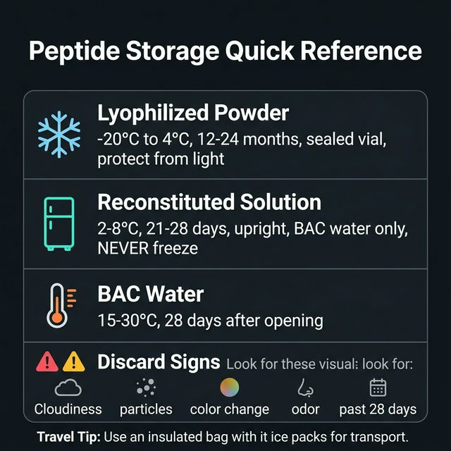 Peptide Storage Guide: Temperature, Light, Shelf Life & Stability
