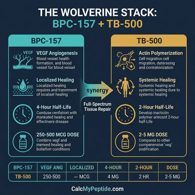 What Is the Wolverine Stack? BPC-157 + TB-500 Dosing, Reconstitution & Calculator Guide